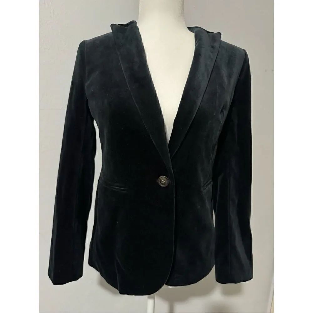 J.Crew black blazer velvet 4P